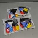 4 x Chew Necklaces for Sensory Kids 8 Pcs Sensory Chewy Toys for Autism Girl and Boy, ADHD Toddler, Adult(4Pcs Shark and 4Pcs Tag Shape)