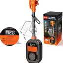 15,000J RV Surge Protector 30 Amp with LED Display, 30 Amp RV Surge Protector with Voltage Monitoring, Clear Error Codes, Comprehensive Detection, IP68 Waterproof Cover (Orange)