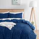Boho Duvet Blue Bedding Set, 4 Pillow cases, Flat sheet, Fitted sheet, Comforter, King