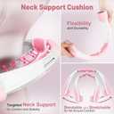 AI Portable Neck Fan with 6 Powerful Speeds, 8000mAh Battery Operated USB-C Rechargeable Fan, Hands-Free 360 Cooling Personal Fan Neck for Women Mother Office Concerts Travel Beach(Pink)