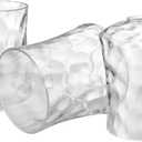Aspen Creative 23530-63-3, Clear Hammered Glass Shade for Lighting Fixture/Vanity Light/Wall Light/Pendant, Size: 4-1/2" D x 5-3/8" H, 3 Pack