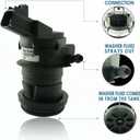 201525-232316D Windshield Washer Pump w/Grommet - Washer Motor Compatible with Toyota, Lexus, Scion, Mazda, Honda - Replaces OEM #: 85330-60190, 85330-AE010, 85330-60180