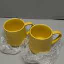 Bosmarlin Glossy Ceramic Coffee Mug, Tea Cup for Office and Home, 18 oz, Suitable for Dishwasher and Microwave(Yellow, 2)