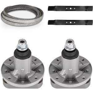 42 Inch Deck Rebuild Kit Replace for John Deere L100 L105 L107 L108 L110 L111 L118, with 2 Spindles GY20050 GY20785, 2 Blades GX20433 GX20249 GY20567 M128485, 1 Belt GX20072 GY20570 with 104 1/2 Inch