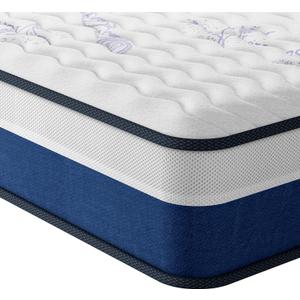 Vesgantti Twin Mattress, 12 Inch Innerspring Hybrid Twin Size Mattresses with Memory Foam and Individual Pocket Spring, Mattress in a Box, Medium Firm Feel