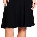 Popana A-Line Skirts for Women Knee Length, Flowy High Waisted Pull On Mid Plus Size and Petite Summer Skirts (3X)