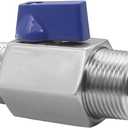 Stainless Steel Ball Valve 1" NPT Male x 1" NPT Male Shut Off Valve for Water Fuel Air