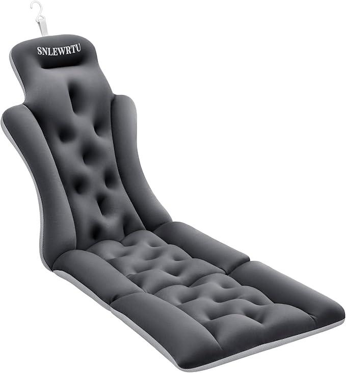 Full Body Bath Pillow for Bathtub, Thick & Luxury Bathtub Cushion with 192 Suction Cups, Bathtub Pillows for Head & Neck, Back Support, Ideal Bath Accessories for Women' Gifts Spa, Soaking, Tub