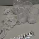 16 OZ Iced Coffee Cups with Lids and Straws Set of 4, Unbreakable Plastic Drinking Glasses Reusable Iced Coffee Glass to Go Cup for Iced Tea,Juice, Water,BPA Free, Dishwasher Safe