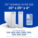 AprilAire 213 Replacement Filter for AprilAire Whole House Air Purifiers - MERV 13, Healthy Home Allergy, 20x25x4 Air Filter (Pack of 1)