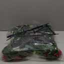 Cemetery Flower for Grave Decorations, Memorial Floral Cross with Easel Stand,Headstone Wreath-Red Rose Hibiscus/White Lily-28 Inch