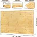 Utoplike Extra Large Cutting Board for kitchen, 30 x 20 Inch Bamboo Chopping Boards, Wood Stove Top Cover, Over the Sink Butcher Block with Juice Groove for Turkey, Meat, Vegetables, BBQ, 1"Th