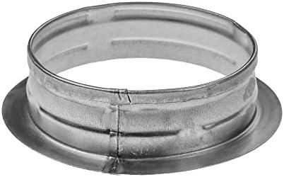 Repa Market 4'' Inch Metal Duct Connector Flange - Air Tight Vent Duct Collar - for Connecting Exhaust, Intake Flex and Straight Ducting - Heating, Cooling Universal HVAC Adapter - Home, Commercial