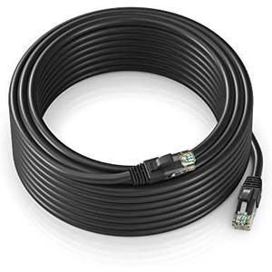 Maximm Ethernet Cable 100 ft CAT6 High Speed Internet Network LAN Cable Cord, Outdoor Waterproof (Black)