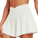 CADMUS Athletic Shorts for Women 2 in 1 Flowy Running Spandex Butterfly Workout Tennis Skorts Size S