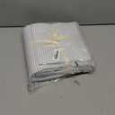 Striped Duvet Cover Set Queen Size 3 Pcs Breathable Durable 100% Washed Cotton Comforter Cover for All Seasons Chic Linen Like Textured Bedding Set (White Light Blue Pinstripes, Queen)