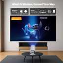 Projector with WiFi and Bluetooth, Mini Projector, 4K 1080P Support Portable Wireless Movie Projectors 220 Rotatable 130'' Screen Auto Keystone Compatible with HDMI/iPhone/TV Stick for Bedroom Indoor