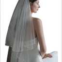 Bride Veils Bachelorette Party Veil White Bow Wedding Veil Soft Tulle Bridal Veils with Comb for Women and Girls