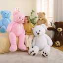 Tezituor Giant Teddy Bear 5 Feet Tall - Light Brown Life Size Teddy Bear Stuffed Animals 59" - Fluffy Huge Teddy Bear with Footprints - Cuddly Love Gift for Girlfriend, Brown