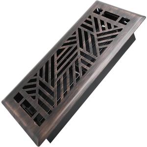 Howeall 4x10 Inches Heavy Duty Walkable Floor Register Easy Adjust Air Supply Lever Floor Vents - Brooklyn Design