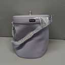 2 Gallon Silicon Car Trash Can with Lid - 100% Leak-Proof Trash Bin, Waterproof Garbage Can, Gifts for Men and Women (light grayish yellow)