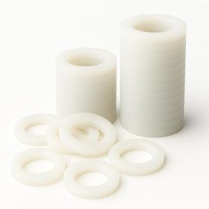 2 x 30pcs Silicone Flat Washer Gaskets – 3/4" White Sealing O-Rings, Wave Lock Gaskets for Bellows Hoses and Leak-Free Connections