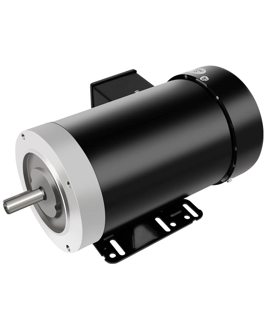 Electric Motor 2HP, Air Compressor Motor, 1750RPM General Purpose Three Phase 56C Motor TEFC 230/460V 5/8" Shaft Diameter 4 Pole 60HZ