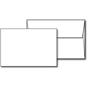 4" x 6" White Cardstock - Blank Stock for Invitations, Index or Note Cards - Heavy 80lb Cover Inkjet/Laser Printer Compatible - 100 Cards with Envelopes