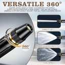 High Pressure Water Gun,Heavy Duty Power Washer Nozzle,Adjustable Spray Pattern Booster Nozzle for Garden Hose High Pressure Hose Nozzle for Car Washing,Patio Cleaning,Watering Sprayer(3Pcs+6 Clamp)