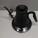 Gooseneck Electric Kettle with 1 Temperature Control for Pour Over Coffee & Tea, Quick Heating, BPA-Free Stainless Steel, Built-in Brew Timer, 1500W/0.9L (Ebony Black)