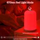 670nm Red Light Night Light for Sleep with Timer, Rechargeable, Dimmable, Sleep Aid Lamp Blue Light Blocking for Improve Sleep, Deep Relaxation, Meditation, Yoga