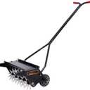 Brinly 20" Premium Push Spike Aerator with 3D Galvanized Steel Tines and Weight Tray
