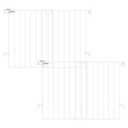 Babelio Baby Gate for Stairs, Kitchen & Doorways, No Bottom Bar| Easy Installation| One-Handed Operation| Auto-Close| Hardware Mount (Drill Needed) Safety Dog Gate (White - 2 Pcs, 26-43" W, 28" H)