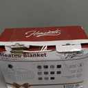 Homemate Electric Blanket Heated Throw - 50x60 Ultra Soft Cozy Flannel Heating Blanket with 10 Fast Heat Levels 8 Hours Auto Off Over-Heated Protection ETL Certification Keep Warm in Home Office (Black-white)