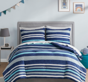 Moonbeams Twin Comforter Set - 7 Piece Rugby Stripes