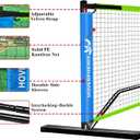 Portable Pickleball Net, Regulation Size 22FT and 11FT Half Court 2-in-1 Pickle Ball Net with 2 Pickleballs and Carry Bag for Driveway, Backyard, Street, Weather Resistance Steady Steel Frame