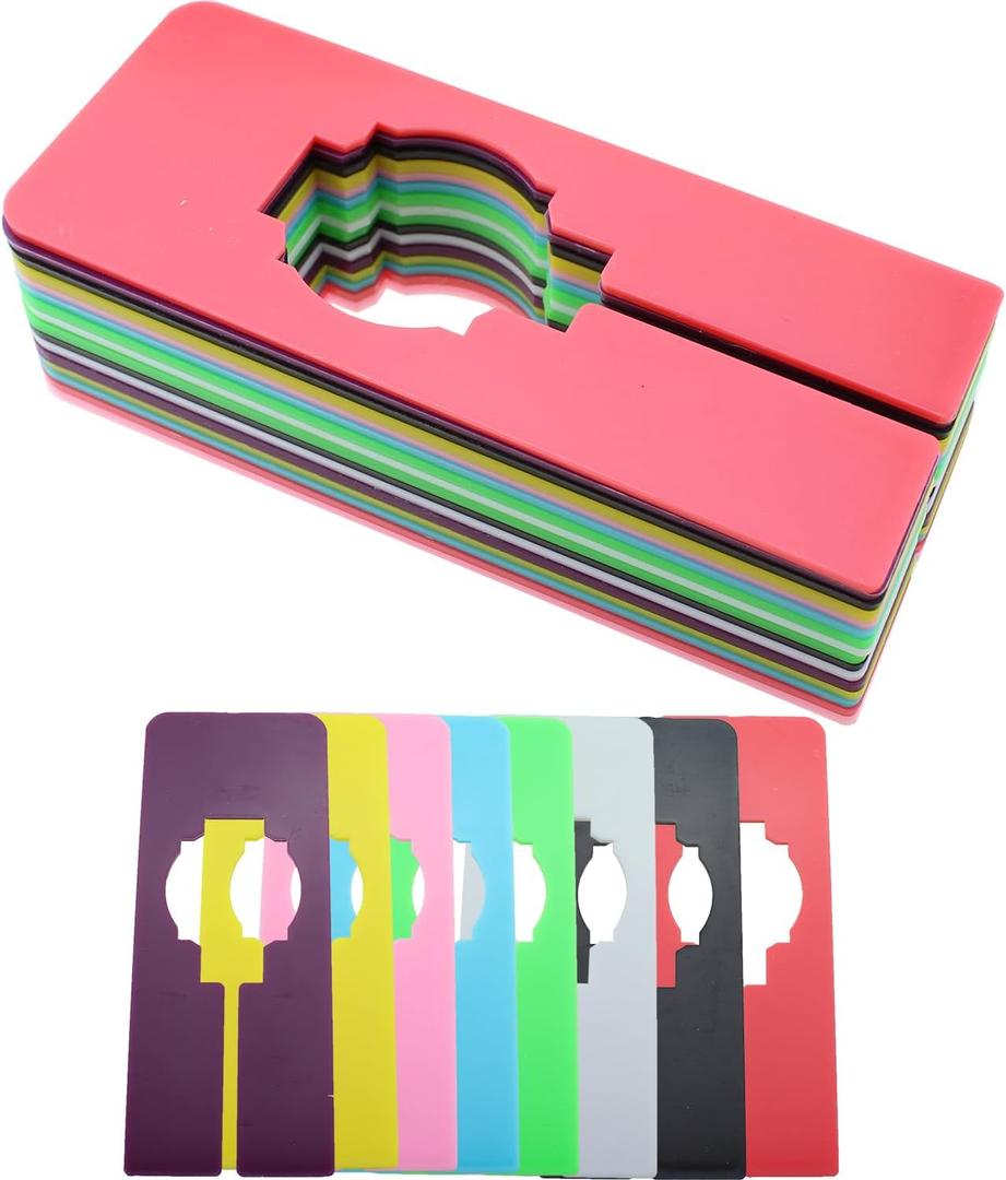 TAODAN 16PCS 12.6x5cm Wardrobe Dividers Square Plastic Divider Plate Clothes Rack Partition Suitable for Hanging Clothes in Rectangular Wardrobes