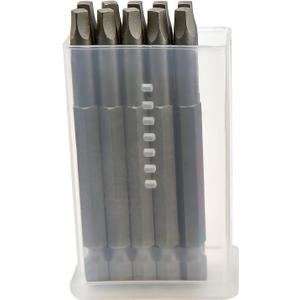 MaxTool 10PCs SQ3 x 3 Inches Identical Screwdriver Power Bits Square No 3 Tip/Point/Head 1/4" Hex Driver 6150 Alloy Steel; SQ3x3P10-6150