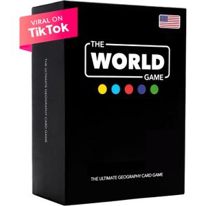 The World Game - Geography Card Game - Educational Games for Kids, Family and Adults - Cool Learning Gift Idea for Teenage Boys & Girls 8-12 with Map