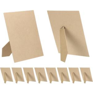 PATIKIL 10 Pack Easel Back for Picture Frame, 8 x 10 Inch Replacement Picture Frame Easel Back DIY Photo Board for Photo Frames Tiles, Poplar
