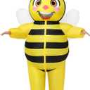 XYJKIDSES Inflatable Bee Costume for Adults, Inflatable Bee Costumes Funnny Blow Up Bumblebee for Halloween Cosplay Party & Carnival