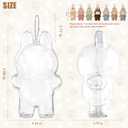 2 x Protective Case, High Clear Case Cover for 17cm Doll, Acrylic Display Box with Keychains (Doll Not Include) (Stand)