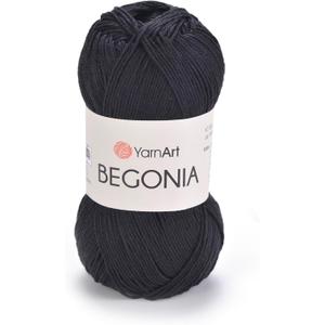 YarnArt Begonia 100% Cotton, Pure Premium Soft Cotton for Knitting Crochet and Amigurumi, Shiny Colors 1.76 Oz (50g) / 185 Yrds (169m) (999)