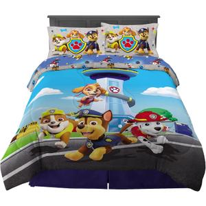 Franco Paw Patrol Kids Bedding Super Soft Comforter And Sheet Set, 5 Piece Full Size, (Official) Nickelodeon, 39 x 75 Inch