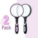 Mr. Pen- Magnifying Glass, 2 Pack, 10X Magnifier, 75mm Glass Lens, Magnifier for Reading for Close Work, Non-Slip Handheld Reading Magnifier for Kids and Seniors, Nature Exploration