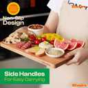 Riveira Cherry Wood Cutting Board  Gourmet Black Cherry Grandeur: 18 x 12 Wooden Cutting Board  Wooden Cutting Boards For Kitchen Decorative  Innovative Juice Grooves Cherry Wooden Chopping Board