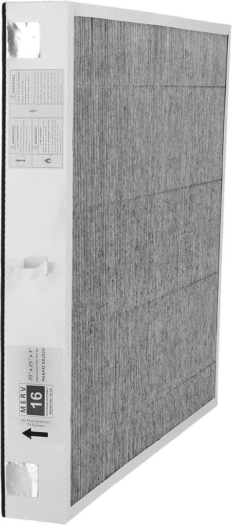 Upgrade PGAPXCAR2025-A02 MERV16 Air Filter Replacement Compatible with Bryant/ Carrier Furance PGAPXCAR2025, AGAPXCAR2025, PGAPAXX2025, PGAPXCAR2025-A01, 20x25x3 Filter- With Tin Foil Sheet, 2 Pack