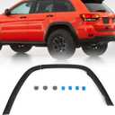JOLONG Rear Left Fender Flare for Jeep Grand Cherokee 2011-2017 LH Wheel Arch Trim molding Textured Black Driver Side 1 pcs