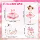 Honoson 4 Pcs Large 24" x 32" Ballerina Dancer Cardboard Cutouts, Pink Ballerina Party Yard Signs Decoration for Baby Shower Wedding Birthday Dance Party Supplies Ballet Themed Decor
