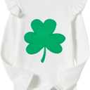 Girls Long Sleeve T-Shirt Cotton Rib-Knit Tees Toddler Stretch Basic Warm Round Neck Tops (White)